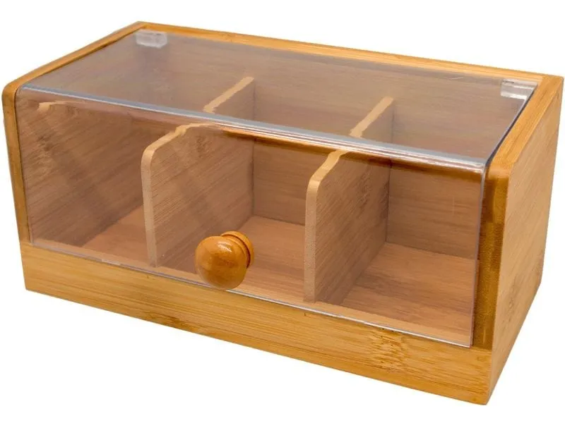 Nerthus Teebeutel-Box Transparent/Braun Nerthus Teebeutel-Box Transparent/Braun