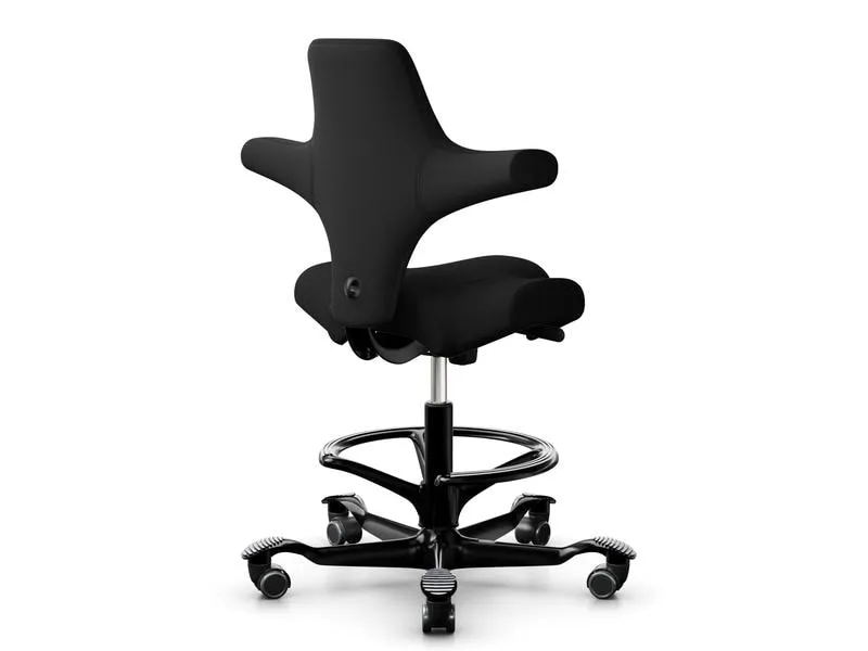 HÅG Bürostuhl Capisco 8106 mit Fussring Schwarz