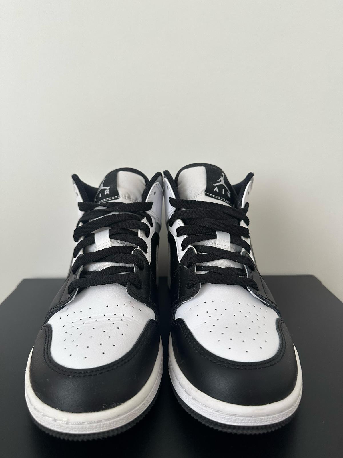 Air Jordan 1 Mid - grau/schwarz/weiss - Gr. 38