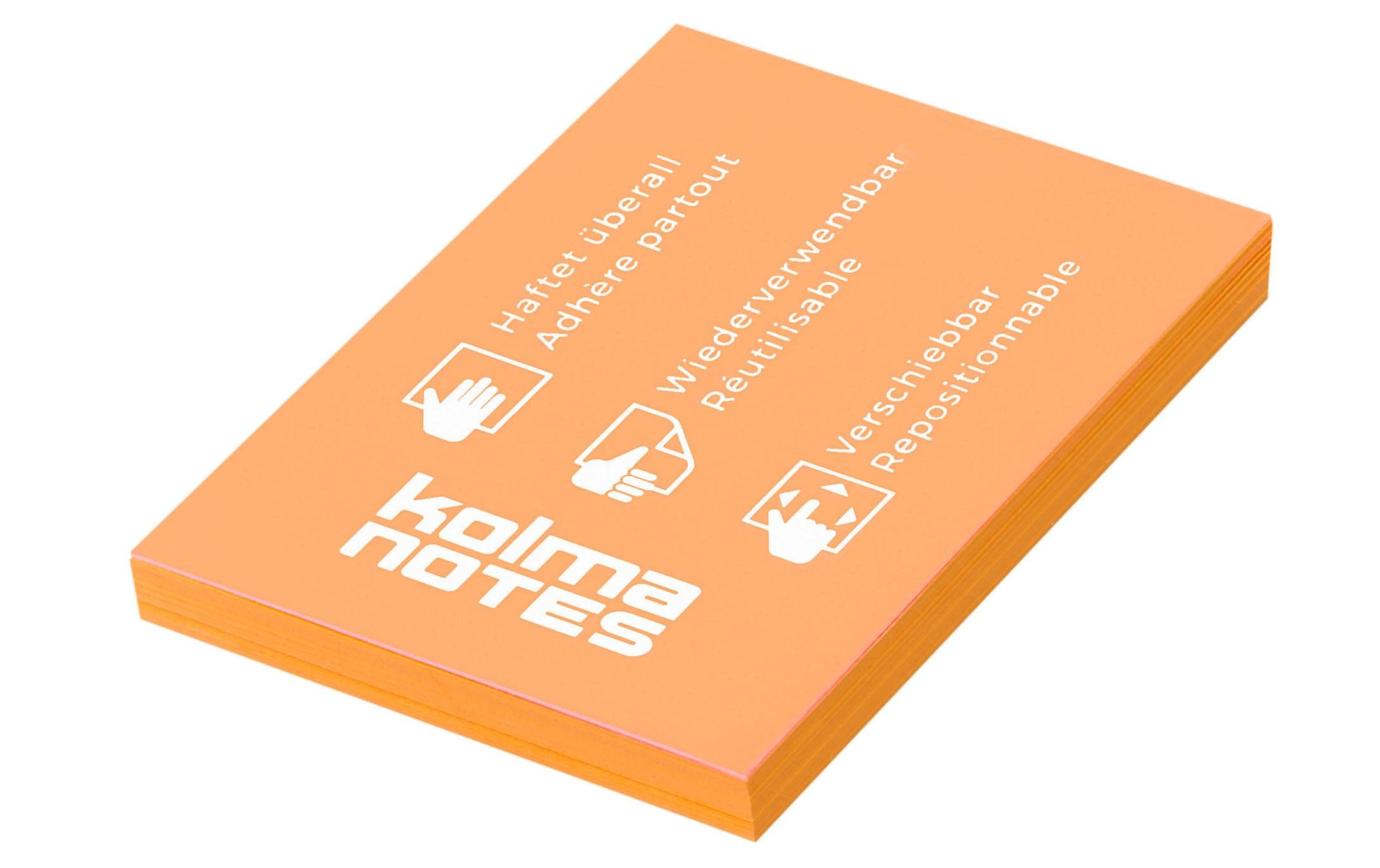 Kolma Notizzettel NOTES A8 Orange, 100 Blatt
