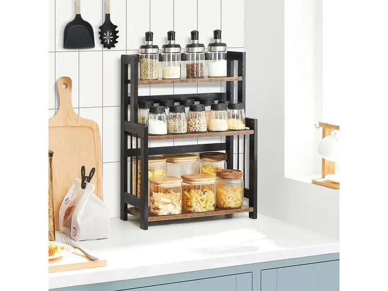 Songmics Küchenregal Braun/Schwarz Songmics Küchenregal Braun/Schwarz