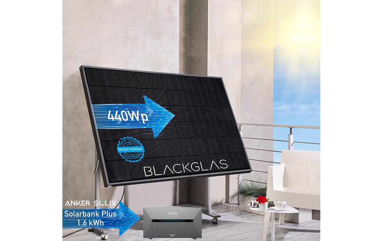 BLACKGLAS Solaranlage ECOstoragePRO 440 W