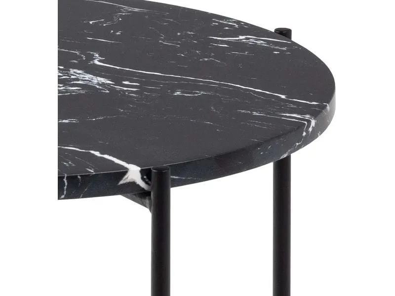 AC Design Couchtisch Avila Schwarz, Ø 42 x 45 cm