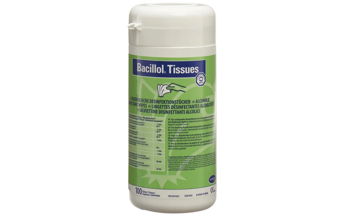 Bacillol Tissues Desinfektion 1 Dose à 100 Stück Bacillol Tissues Desinfektion 1 Dose à 100 Stück