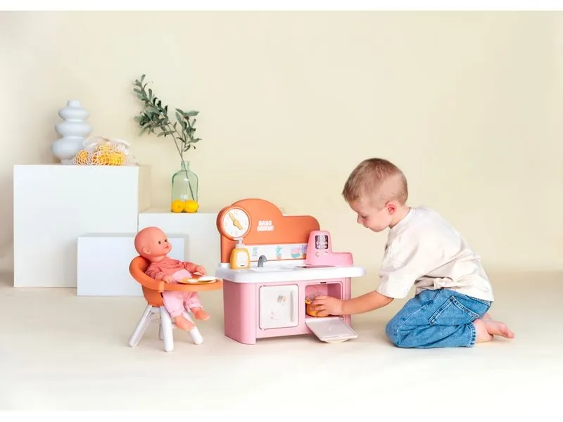 Smoby Puppenküche Nursery und Hochstuhl