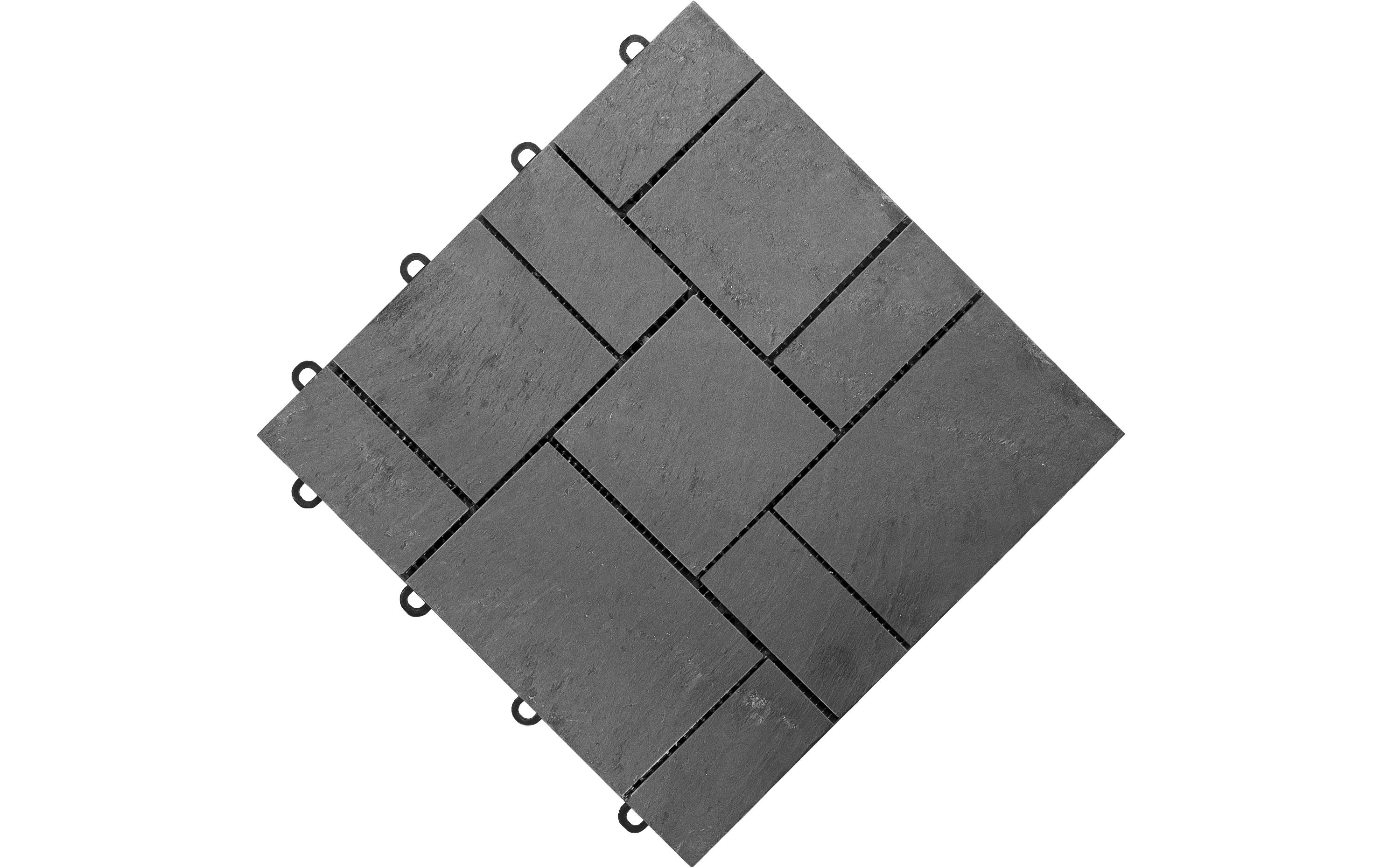 Florco Balkon-& Terrassenplatten Stone Schiefer Roma, 4 Stk.
