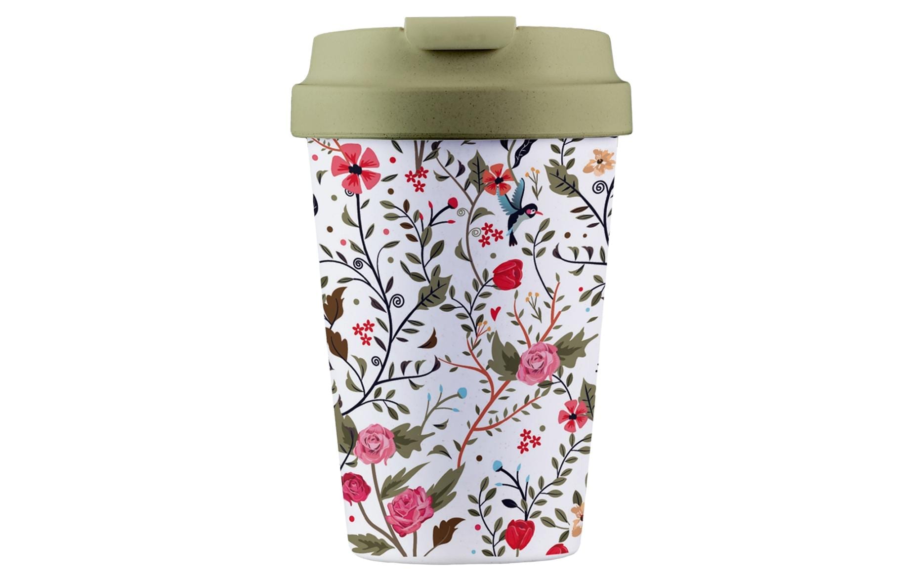 BioLoco Outdoor-Becher Easy Cup -Flowers and birds 350 ml