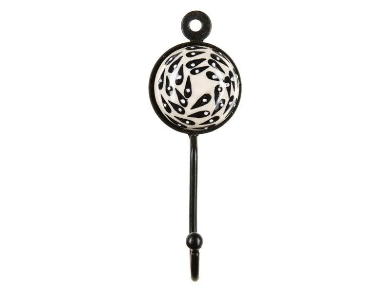 Tranquillo Wandhaken handbemalt Beige/Schwarz Tranquillo Wandhaken handbemalt Beige/Schwarz