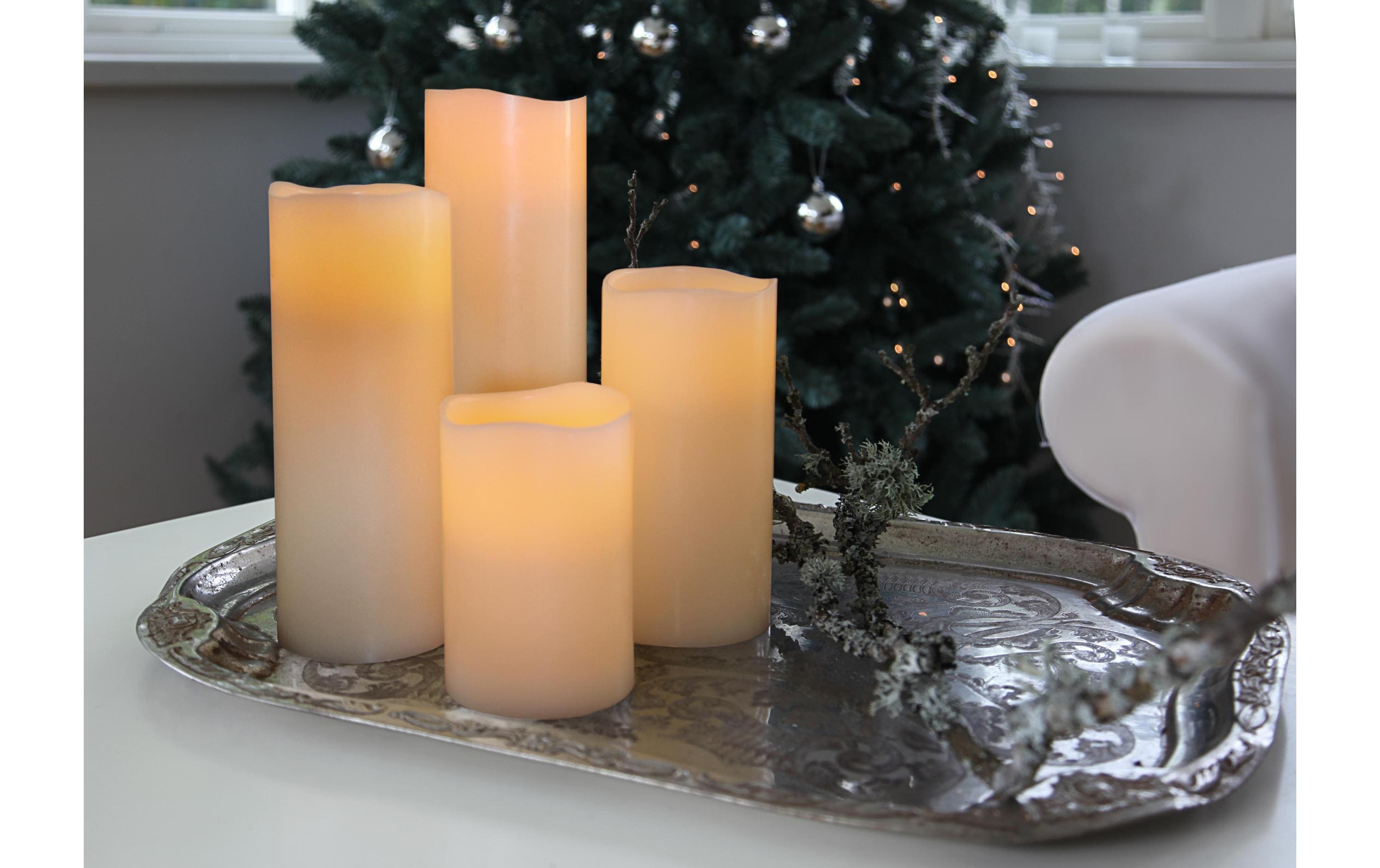 Star Trading LED-Kerze Big Ø 10 x 20 cm, Beige