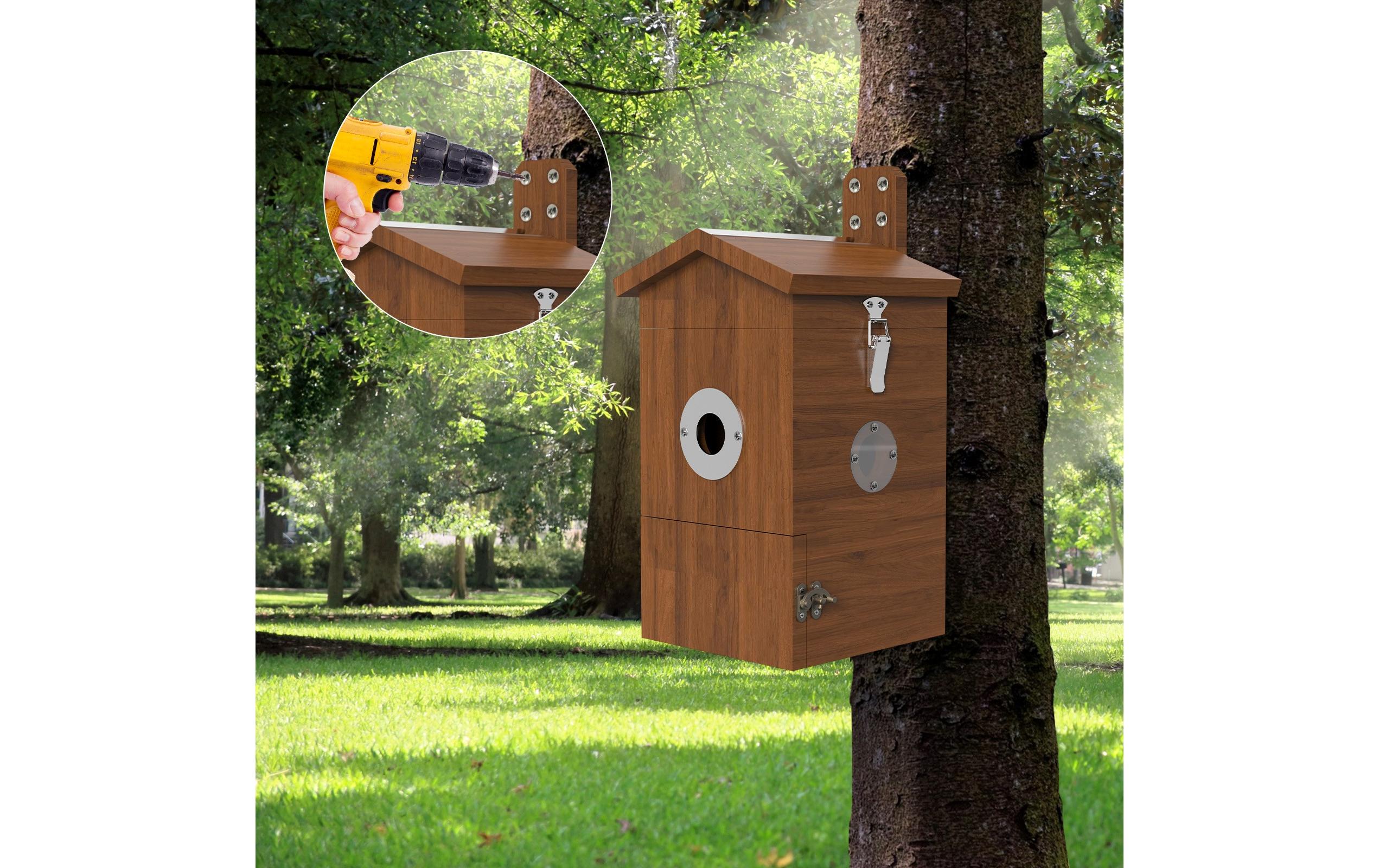 Sanilu Vogel Nistkasten mit Kamera und Solarpanel