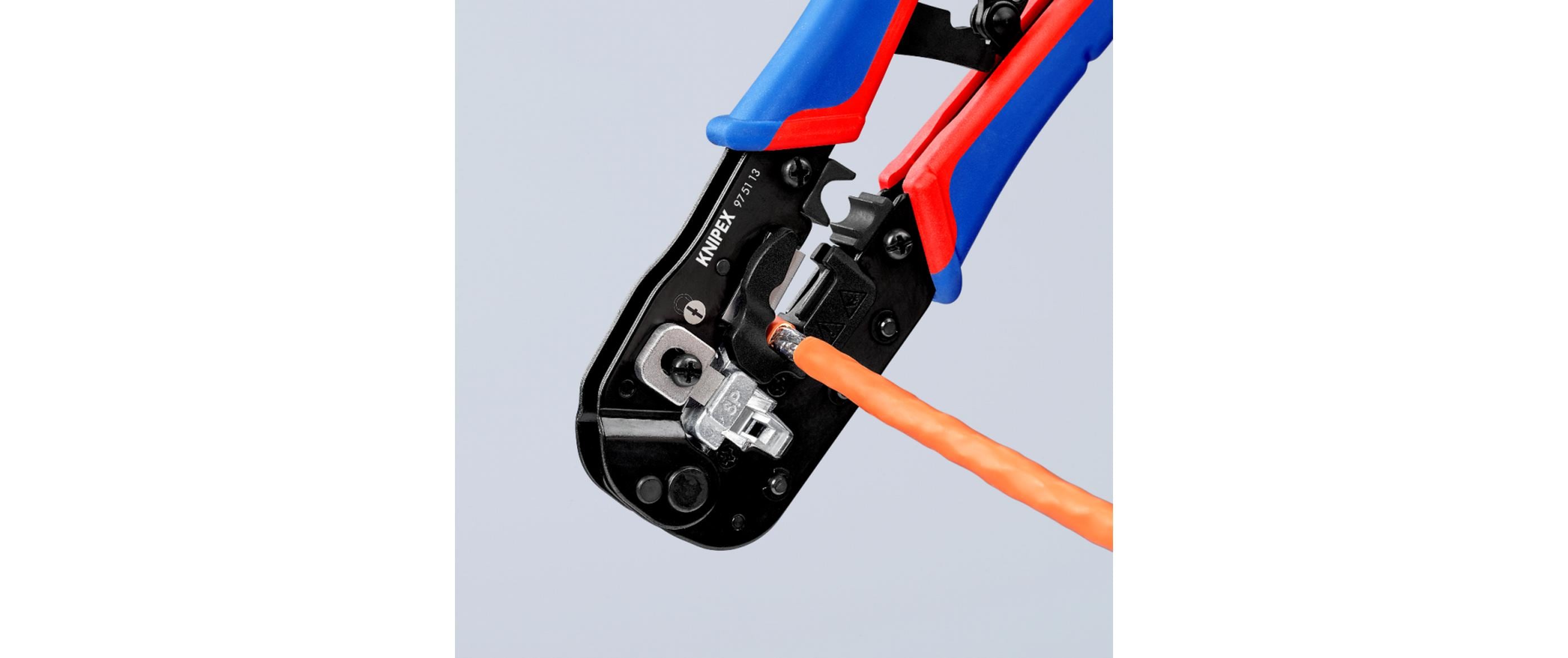 Knipex Crimpzange für RJ45-Westernstecker 190 mm