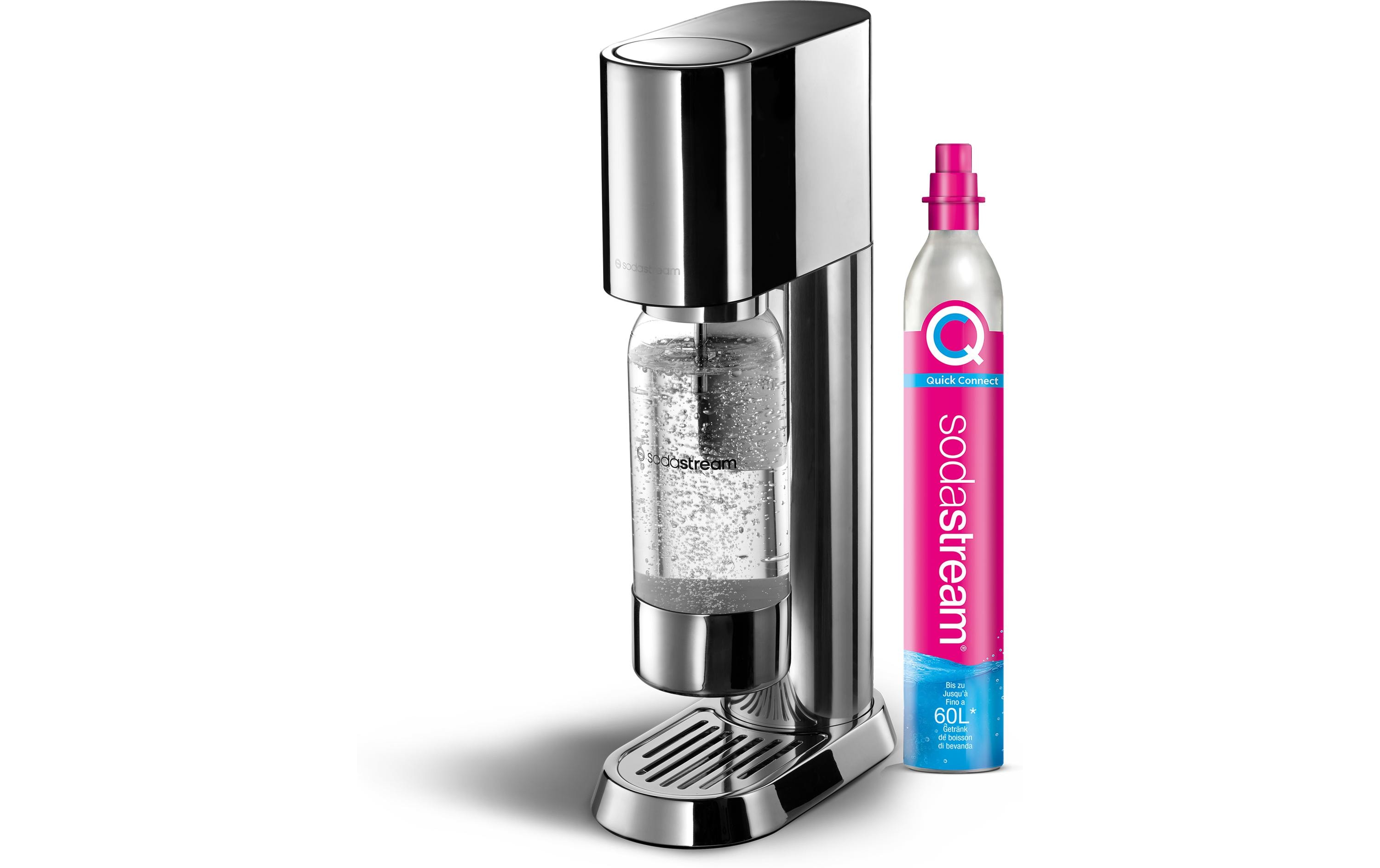 Sodastream Wassersprudler Enso mit Quickconnect und Flasche Silber