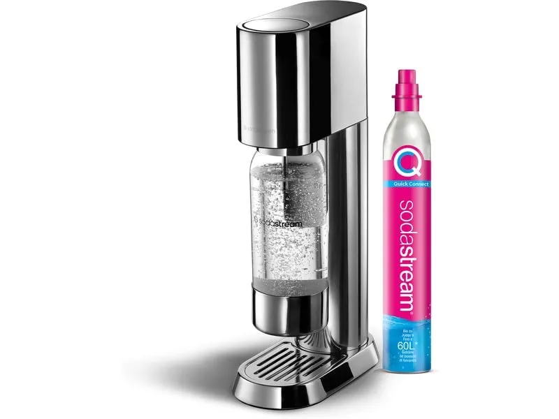 Sodastream Wassersprudler Enso mit Quickconnect und Flasche Silber