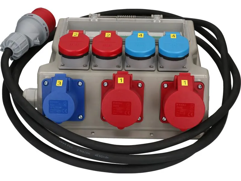Max Hauri Baustromverteiler CEE16, T25, T23, 40A FI/LS, IP44 Max Hauri Baustromverteiler CEE16, T25, T23, 40A FI/LS, IP44