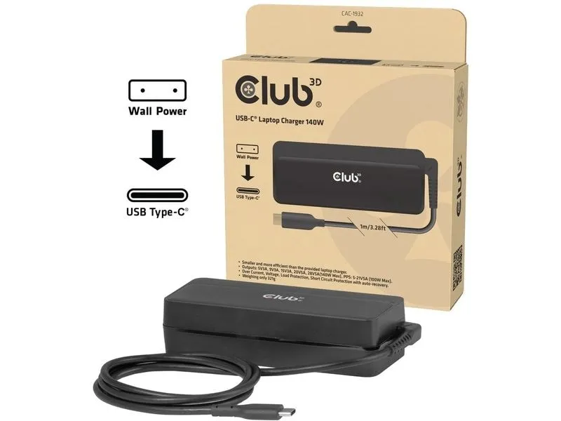 Club 3D Netzteil CAC-1932 USB-C 140W PD 3.1
