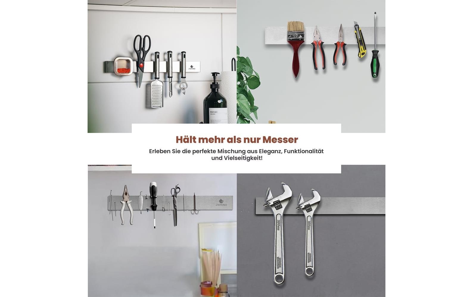 Exitoso Magnetschiene für Messer Silber