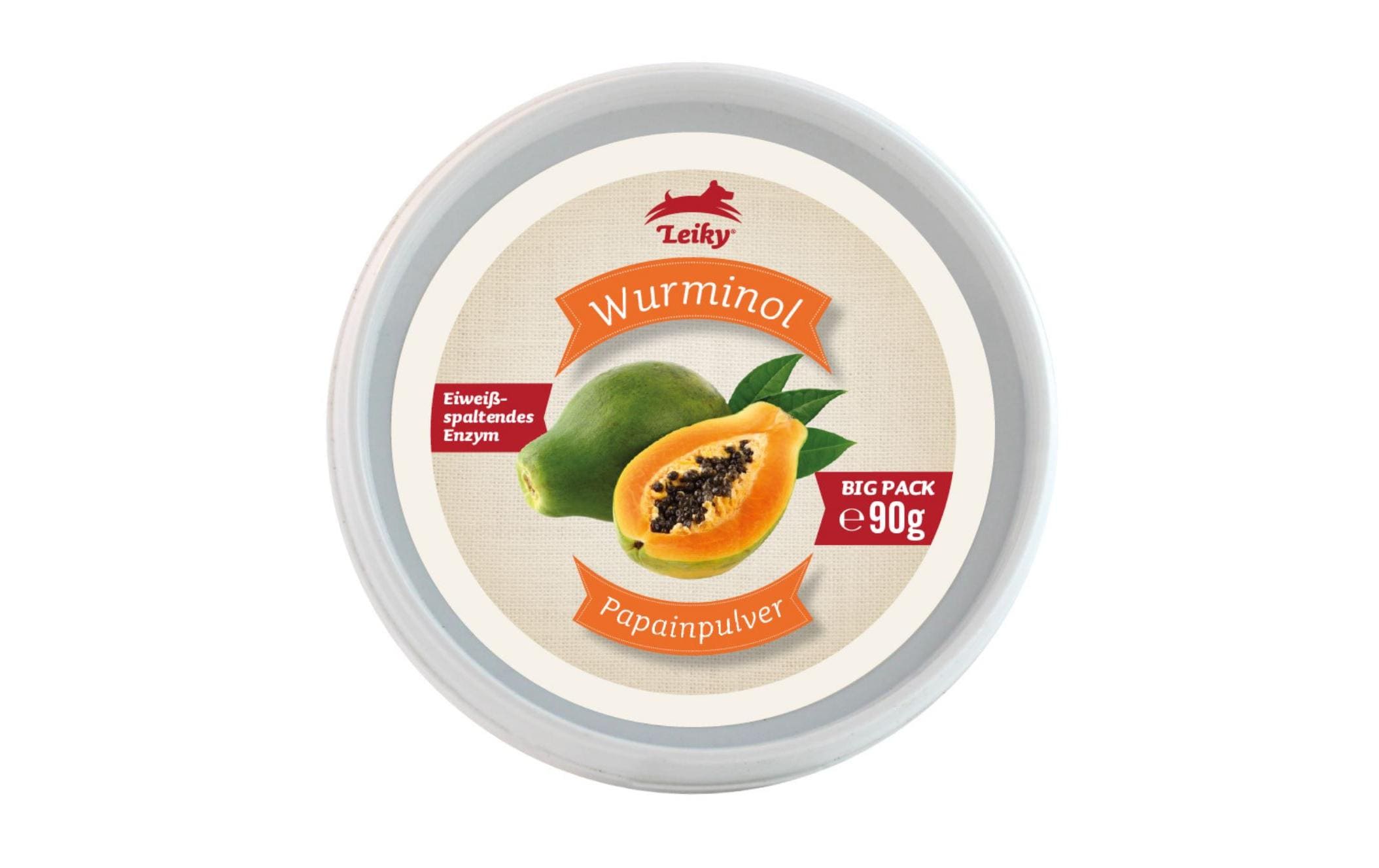Leiky Hunde-Nahrungsergänzung Wurminol Papainpulver, 90 g Leiky Hunde-Nahrungsergänzung Wurminol Papainpulver, 90 g