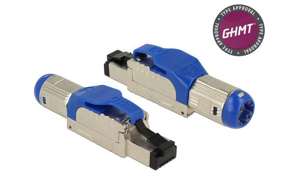 Delock Stecker RJ45 Cat.8 Feldkonfektion, 1 Stück, AWG23-26 Delock Stecker RJ45 Cat.8 Feldkonfektion, 1 Stück, AWG23-26