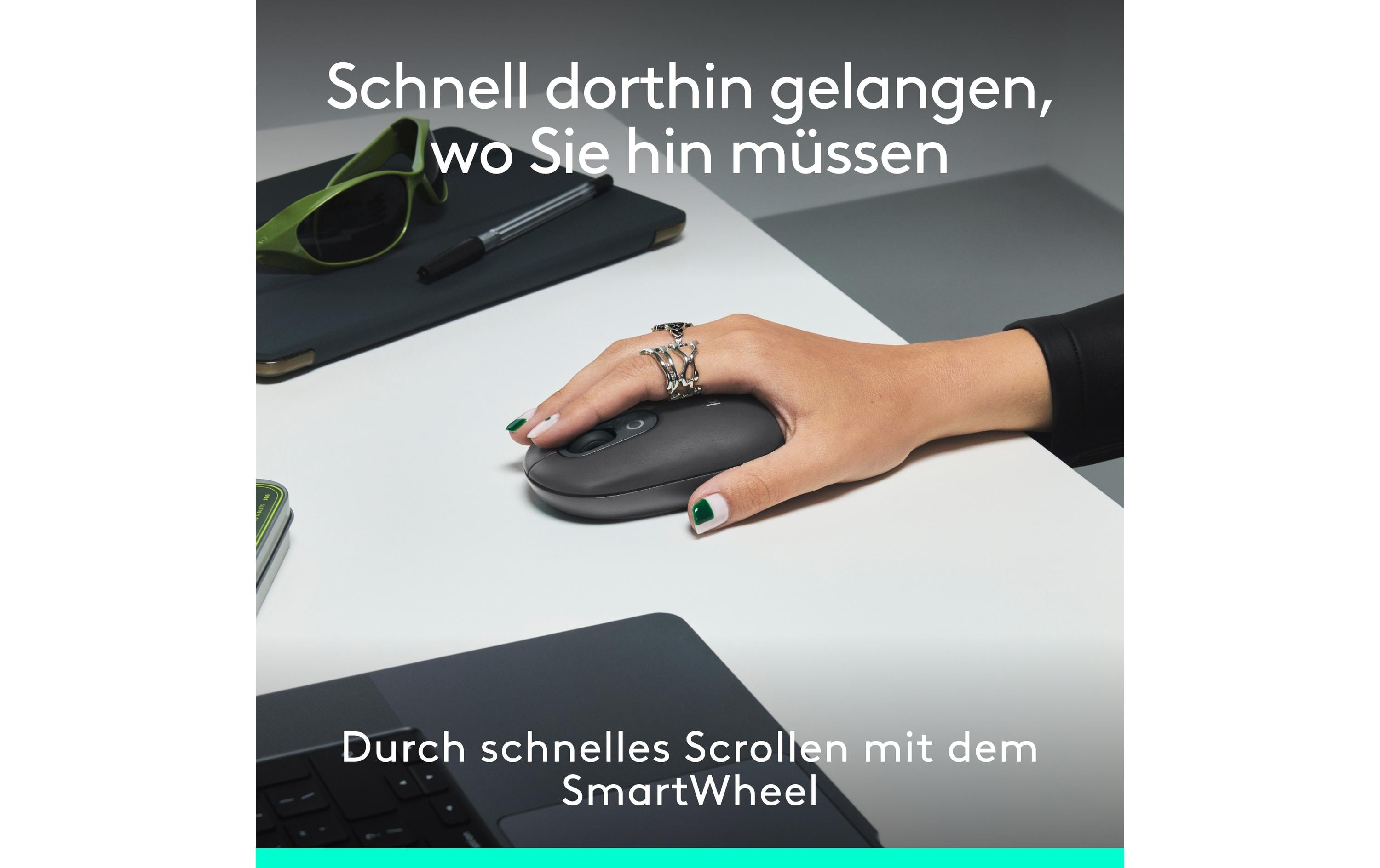 Logitech Tastatur-Maus-Set POP Icon Combo Graphite