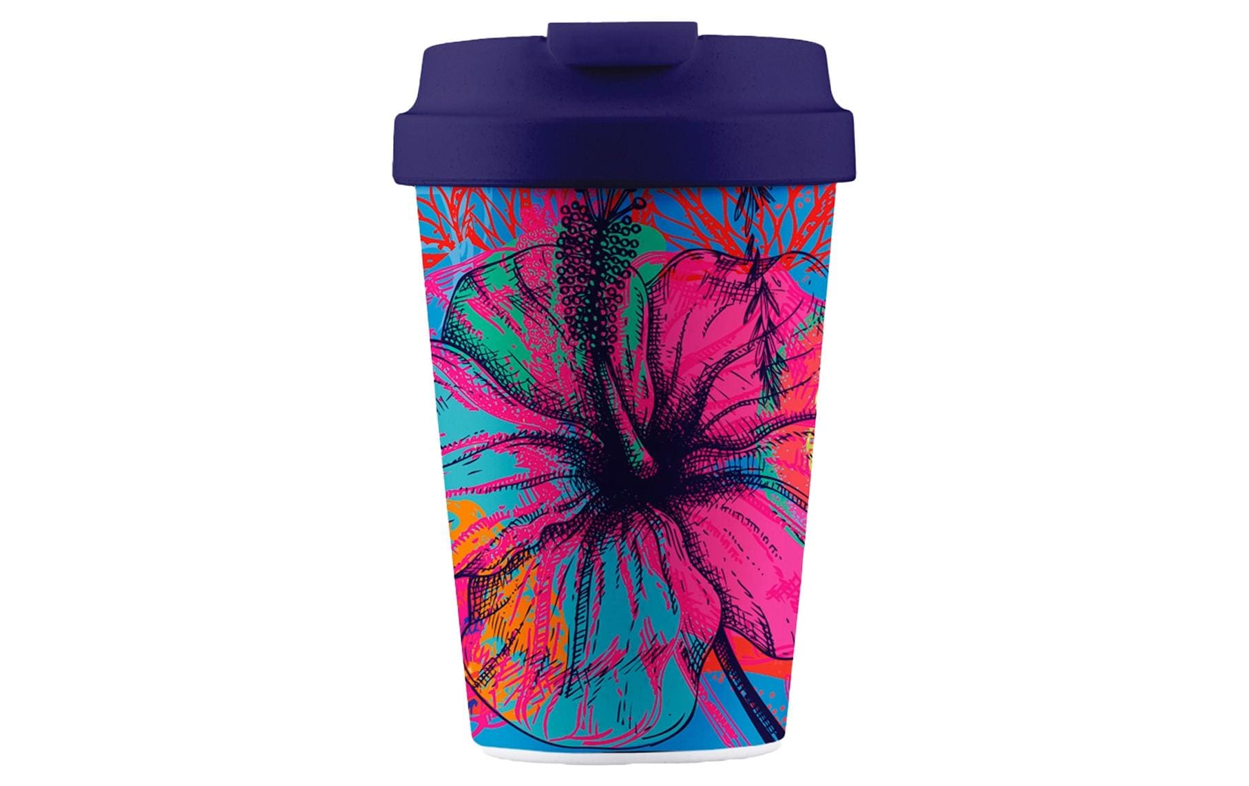 BioLoco Outdoor-Becher Easy Cup -Psychdelic garden 350 ml