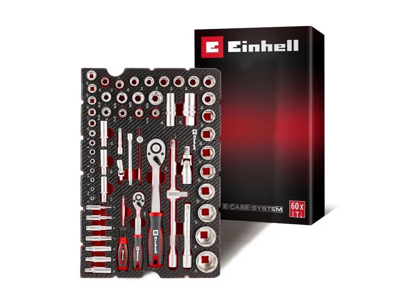 Einhell Einleger E-Case Stecknüsse und Ratschen, 60-tlg. Einhell Einleger E-Case Stecknüsse und Ratschen, 60-tlg.