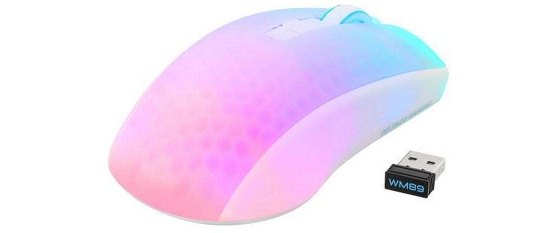 DELTACO Gaming-Maus GAM-145-W Weiss/Trasparent