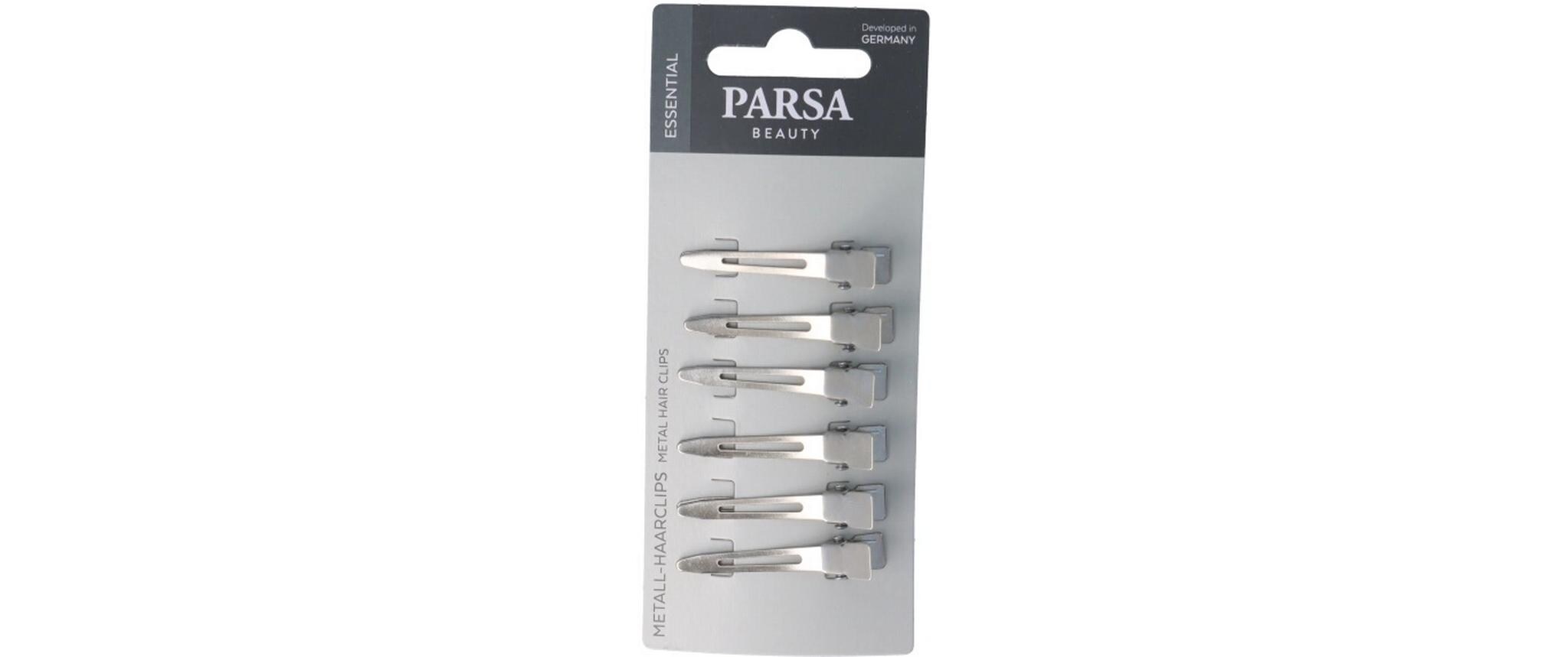 Parsa Beauty Haar-Clip Metall Silber 6 Stück