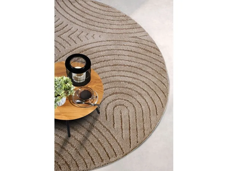 Elle Decoration Teppich Panglao Ø 160 cm, Taupe