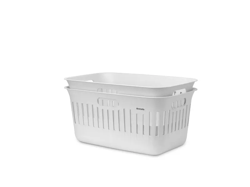 Brabantia Wäschekorb Collect IT 2 x 40 l, Weiss