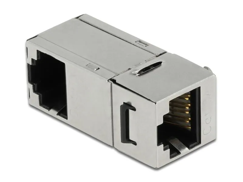 Delock Keystone-Modul RJ45 - RJ45 Buchse, Cat.6A 90 Grad gewinkelt