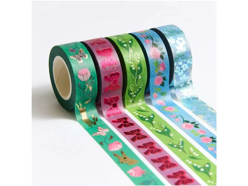 Rico Design Washi Tape La Vie En Rose 5 Stück, Blau/Grün, 10 m Rico Design Washi Tape La Vie En Rose 5 Stück, Blau/Grün, 10 m