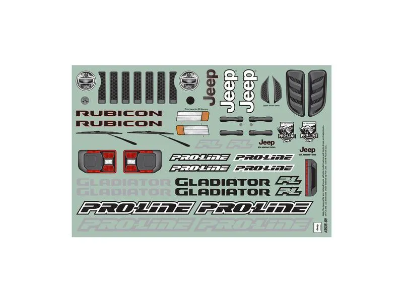Proline Karosserie Jeep Gladiator Rubicon unlackiert, 1:10 Proline Karosserie Jeep Gladiator Rubicon unlackiert, 1:10