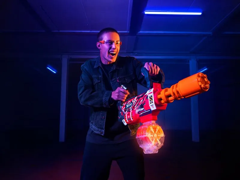 X-Shot Hyper Gel Gattlin Blaster motorisiert mit Gel-Kugeln – EN71 X-Shot Hyper Gel Gattlin Blaster motorisiert mit Gel-Kugeln – EN71