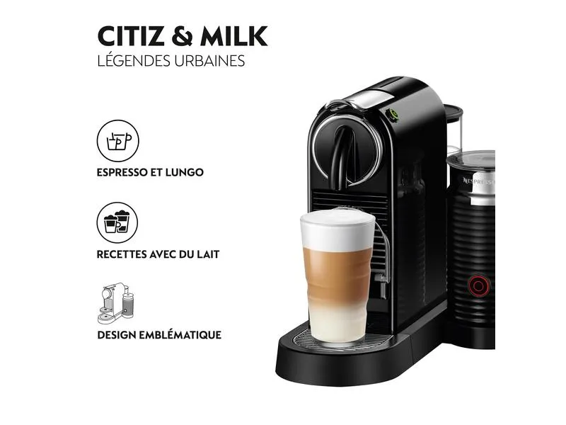 De'Longhi Kaffeemaschine Nespresso CitiZ & Milk EN267.BAE Schwarz