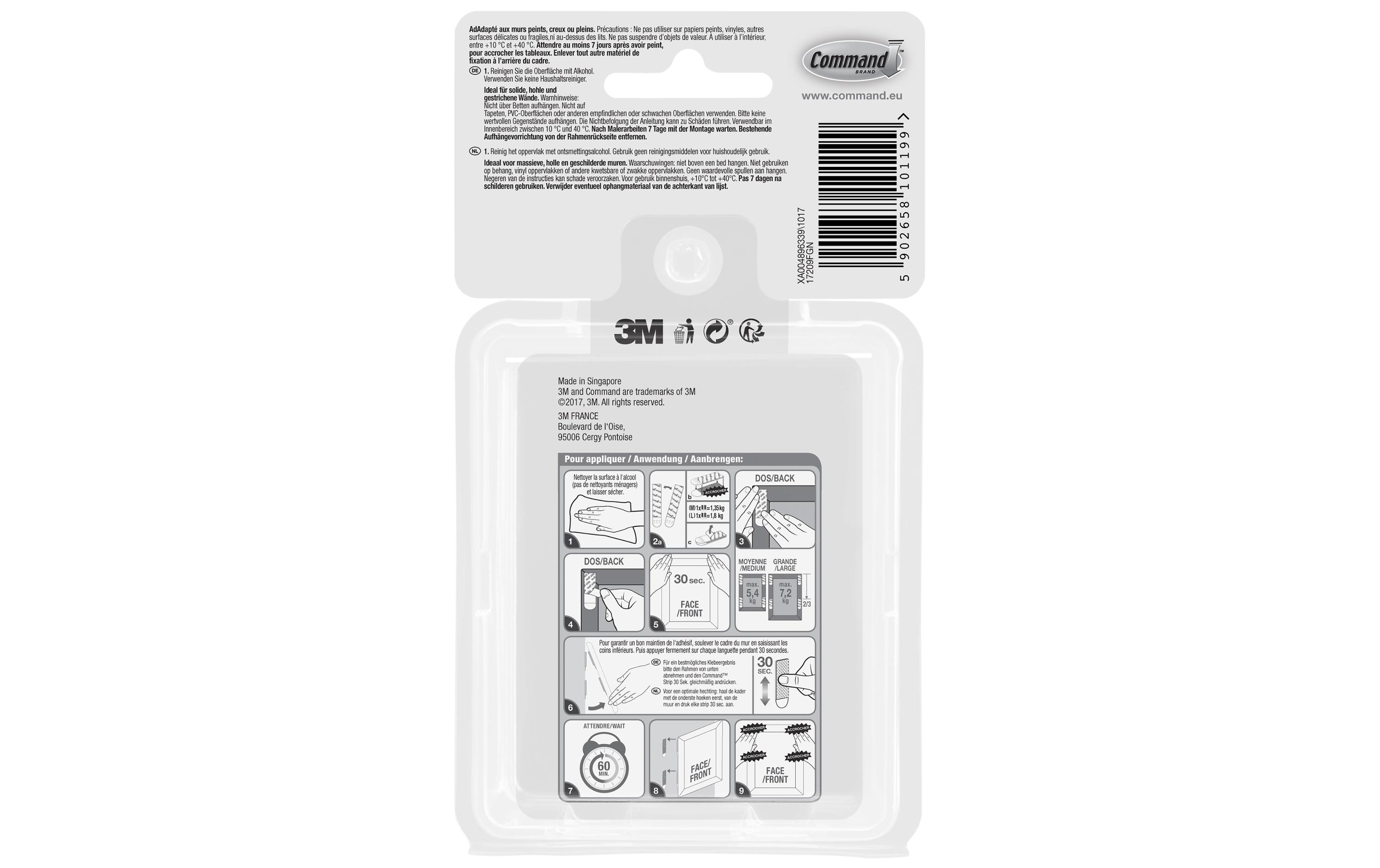 Command Klebepad Command L 8 Stück, M 4 Stück, Weiss Command Klebepad Command L 8 Stück, M 4 Stück, Weiss