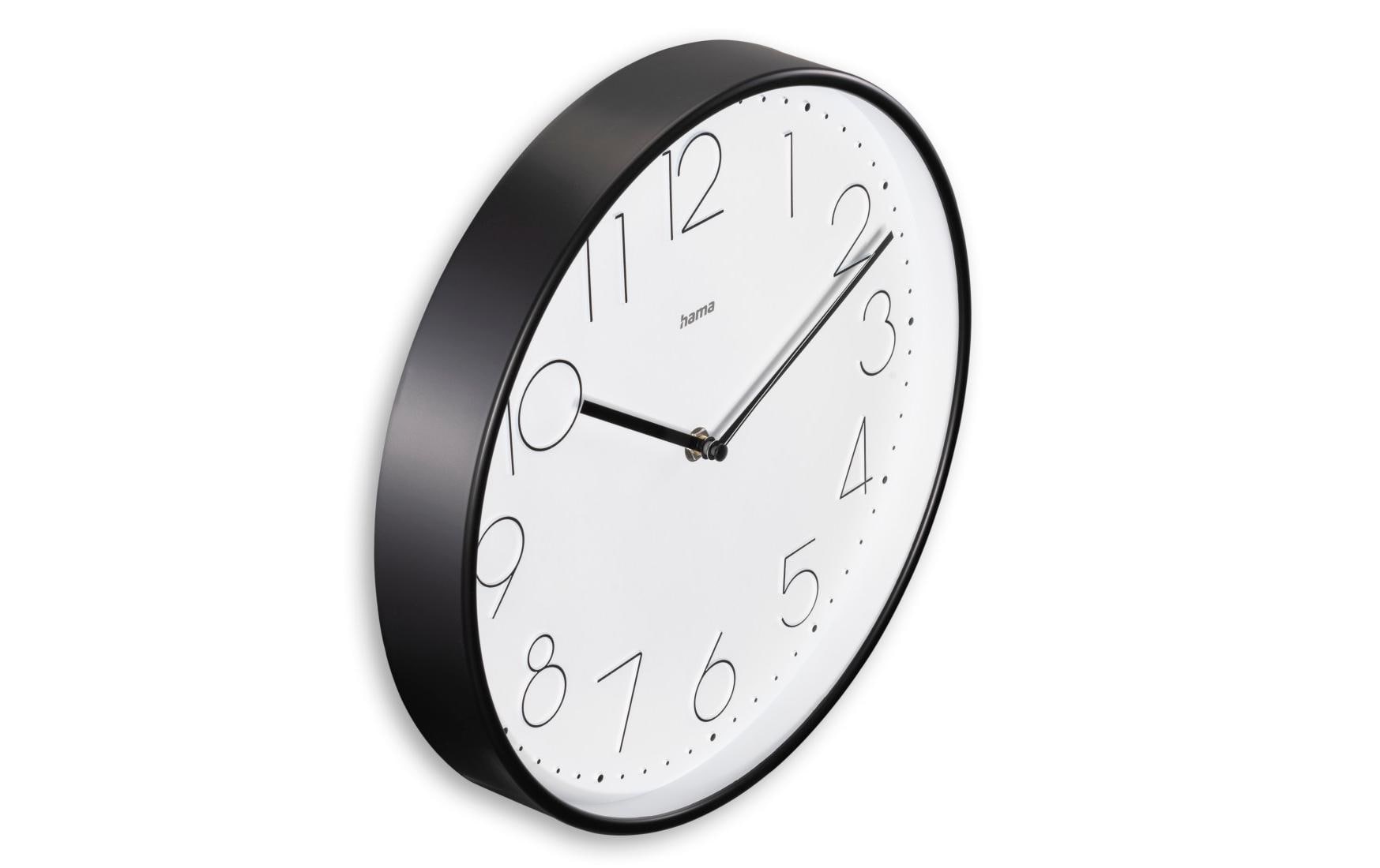 Hama Wanduhr Korsika Ø 30 cm, Schwarz