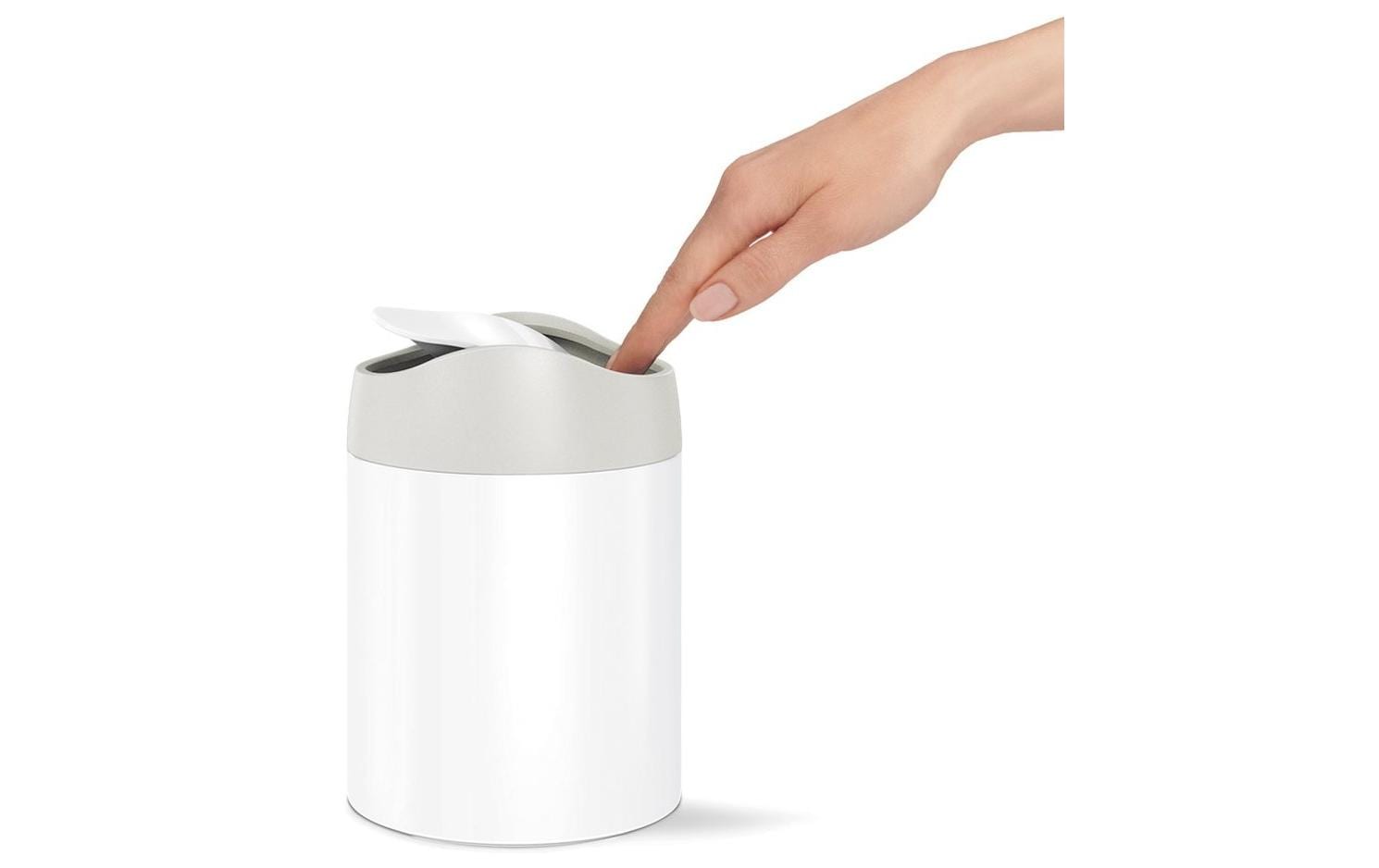 Simplehuman Abfalleimer 1.5 l, Weiss