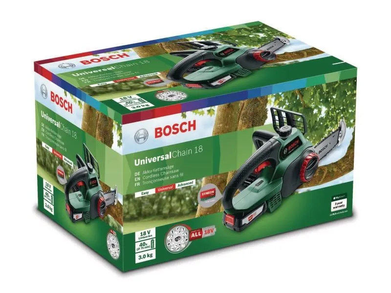 Bosch Akku-Kettensäge UniversalChain 18 Kit Bosch Akku-Kettensäge UniversalChain 18 Kit
