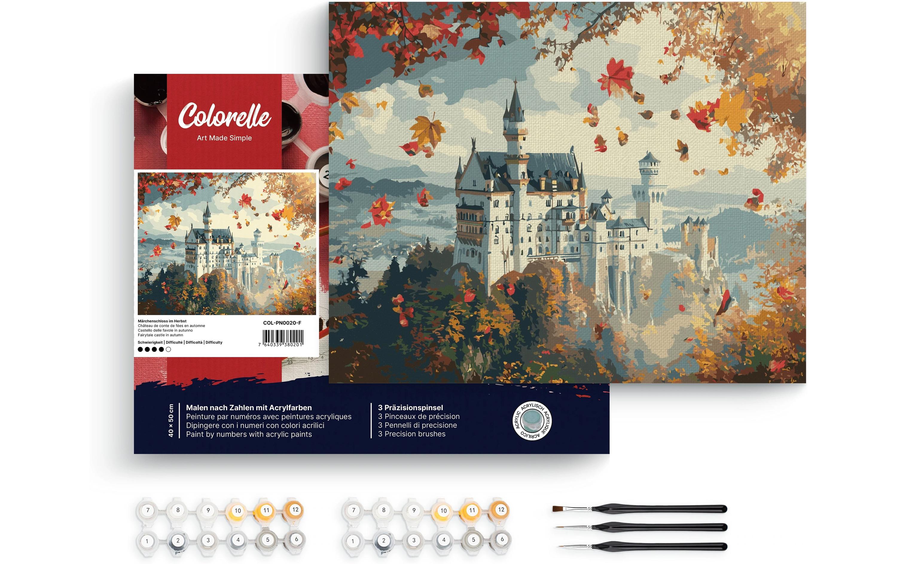 Colorelle Malen nach Zahlen Märchenschloss im Herbst