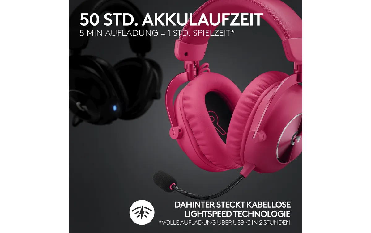 Logitech Headset G Pro X 2 Wireless Lightspeed Gaming Magenta Logitech Headset G Pro X 2 Wireless Lightspeed Gaming Magenta