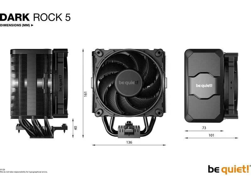 be quiet! CPU-Kühler Dark Rock 5 be quiet! CPU-Kühler Dark Rock 5