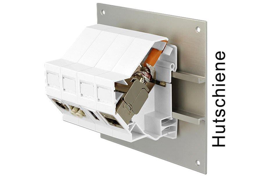 Delock Hutschienenhalter Keystone mit Erdung