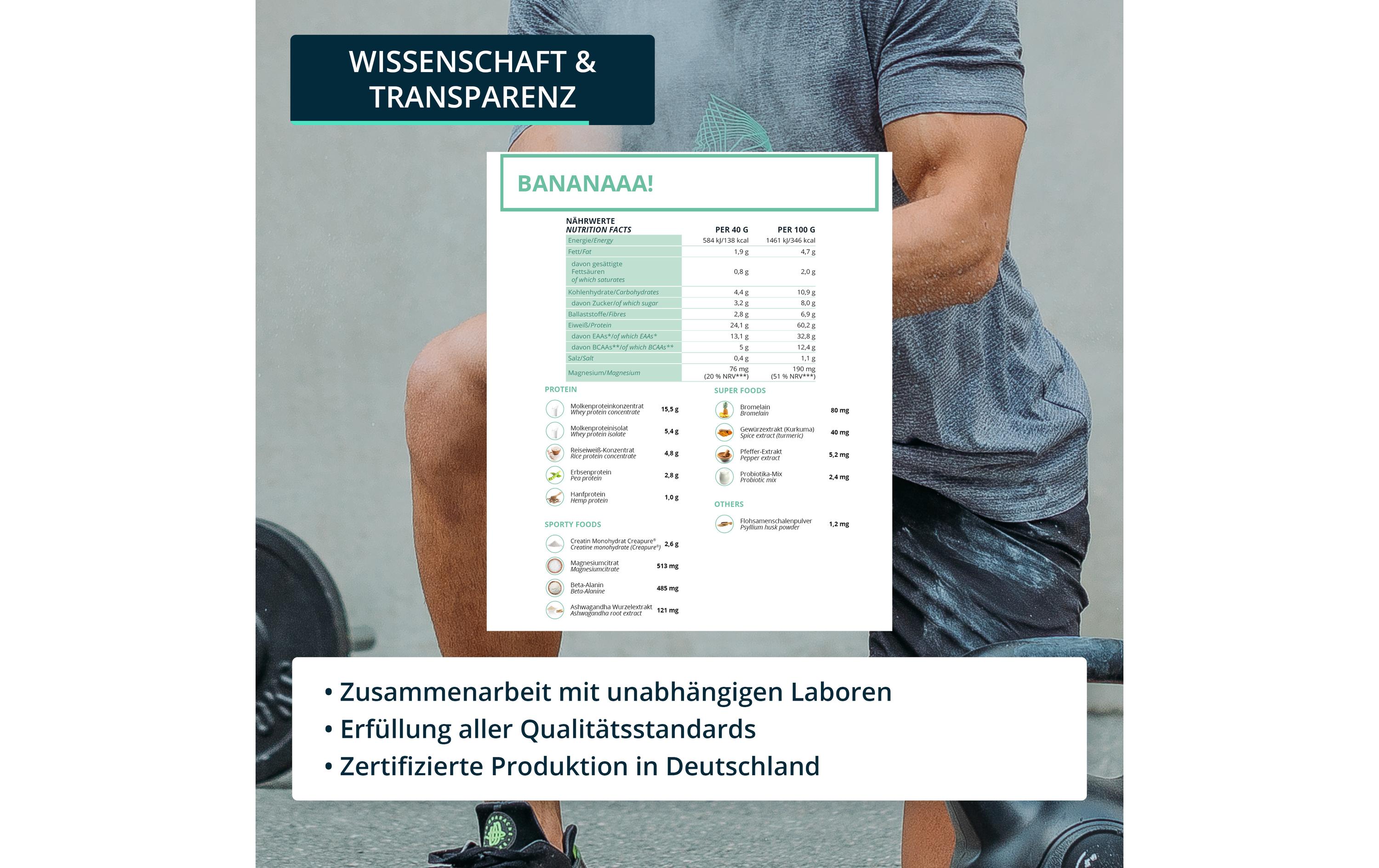 Brandl-Nutrition Pulver Vegan Protein All-in-One Post Workout Banane 1000 g Brandl-Nutrition Pulver Vegan Protein All-in-One Post Workout Banane 1000 g