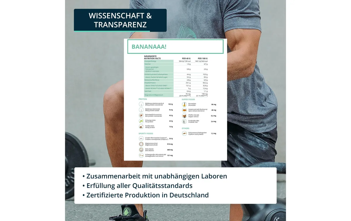 Brandl-Nutrition Pulver Vegan Protein All-in-One Post Workout Banane 1000 g Brandl-Nutrition Pulver Vegan Protein All-in-One Post Workout Banane 1000 g