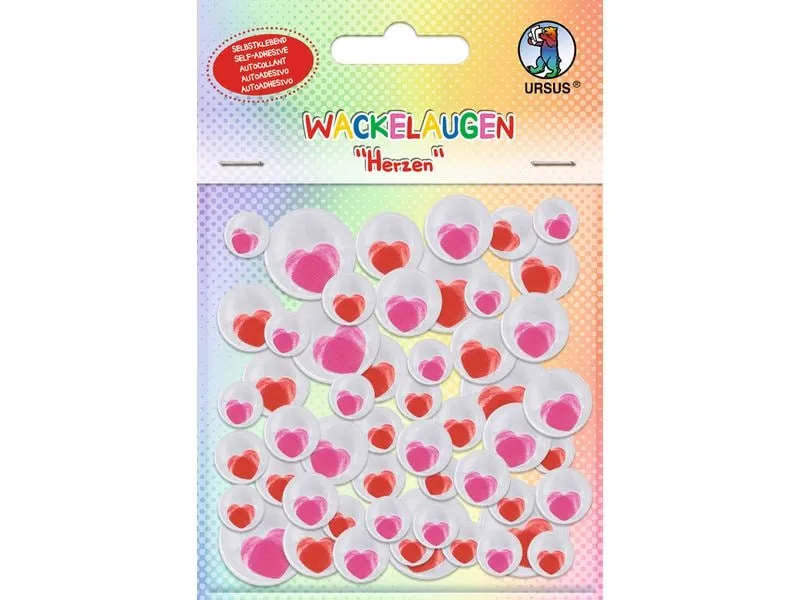 URSUS Wackelaugen Herzen 52 Stück URSUS Wackelaugen Herzen 52 Stück