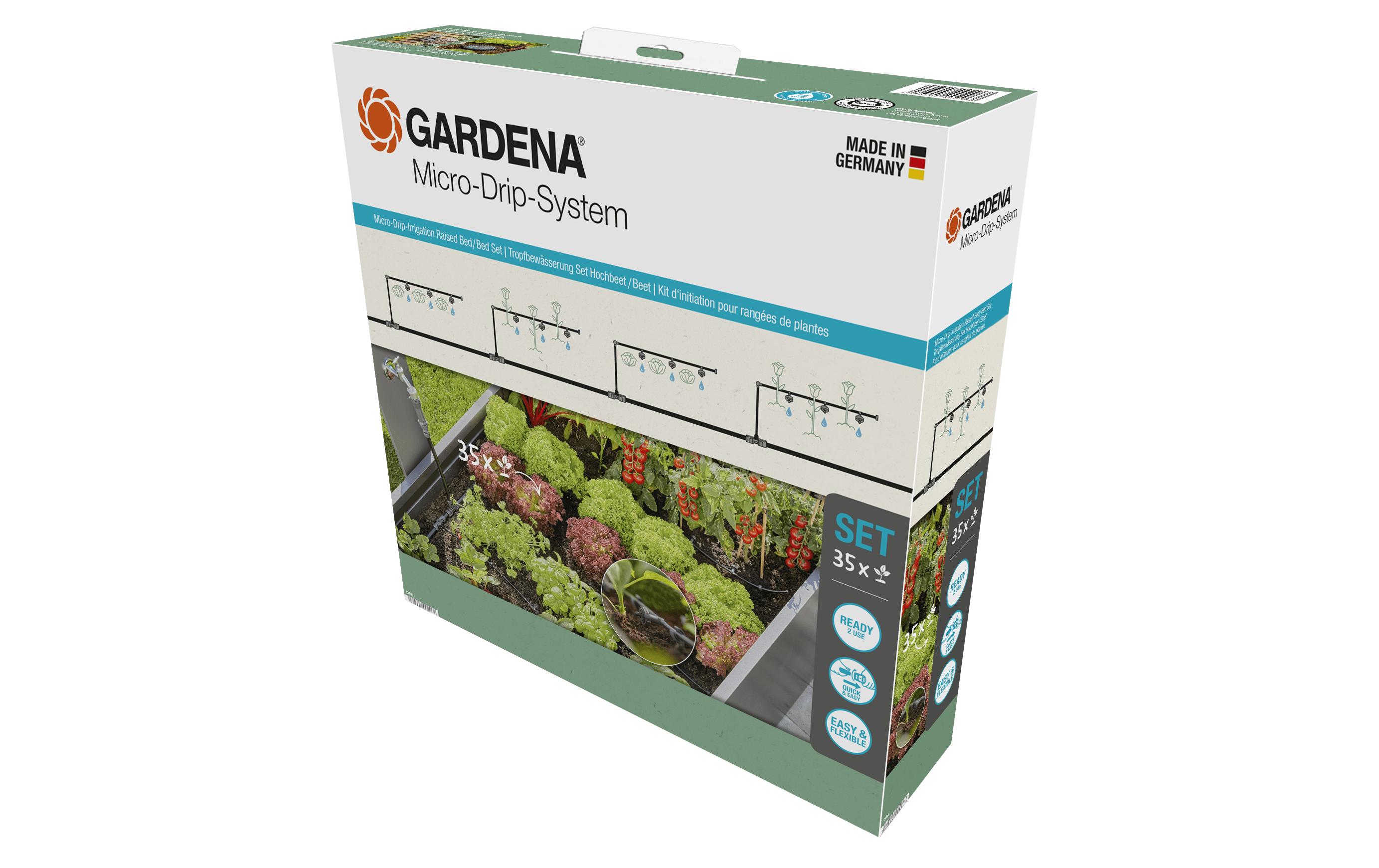 GARDENA Start-Set Tropfbewässerung für Hochbeete Micro-Drip-System