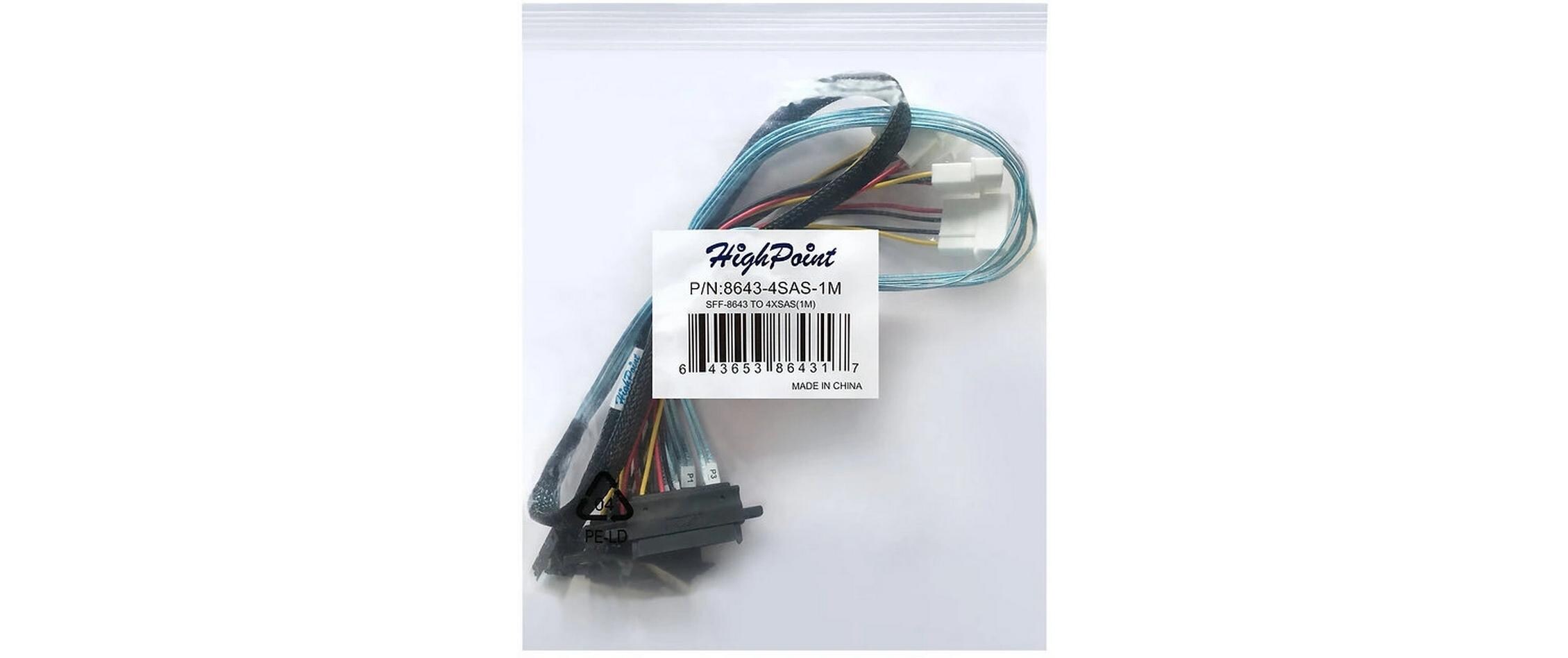 Highpoint SAS-Kabel 8643-4SAS-1M - 8643–4x8482 100 cm