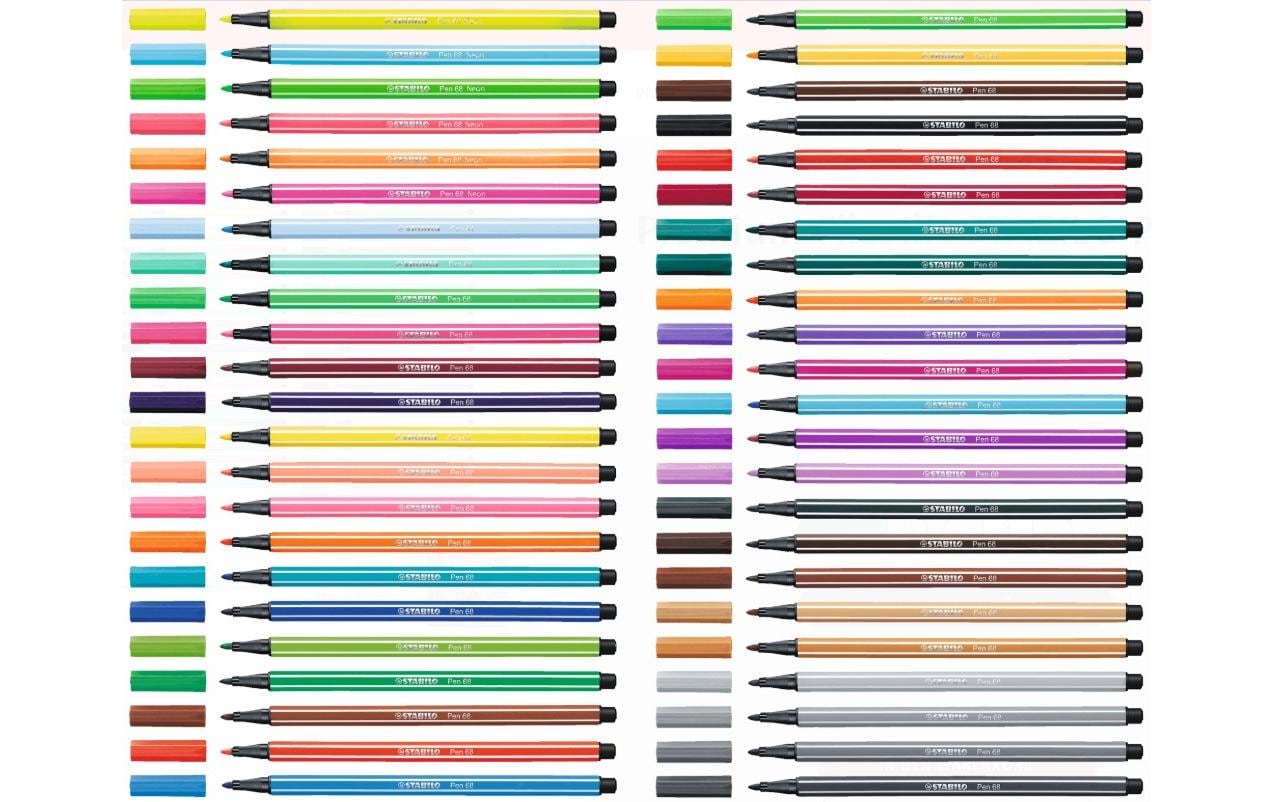 STABILO Fasermaler Pen 68 Hellblau, 10 Stück