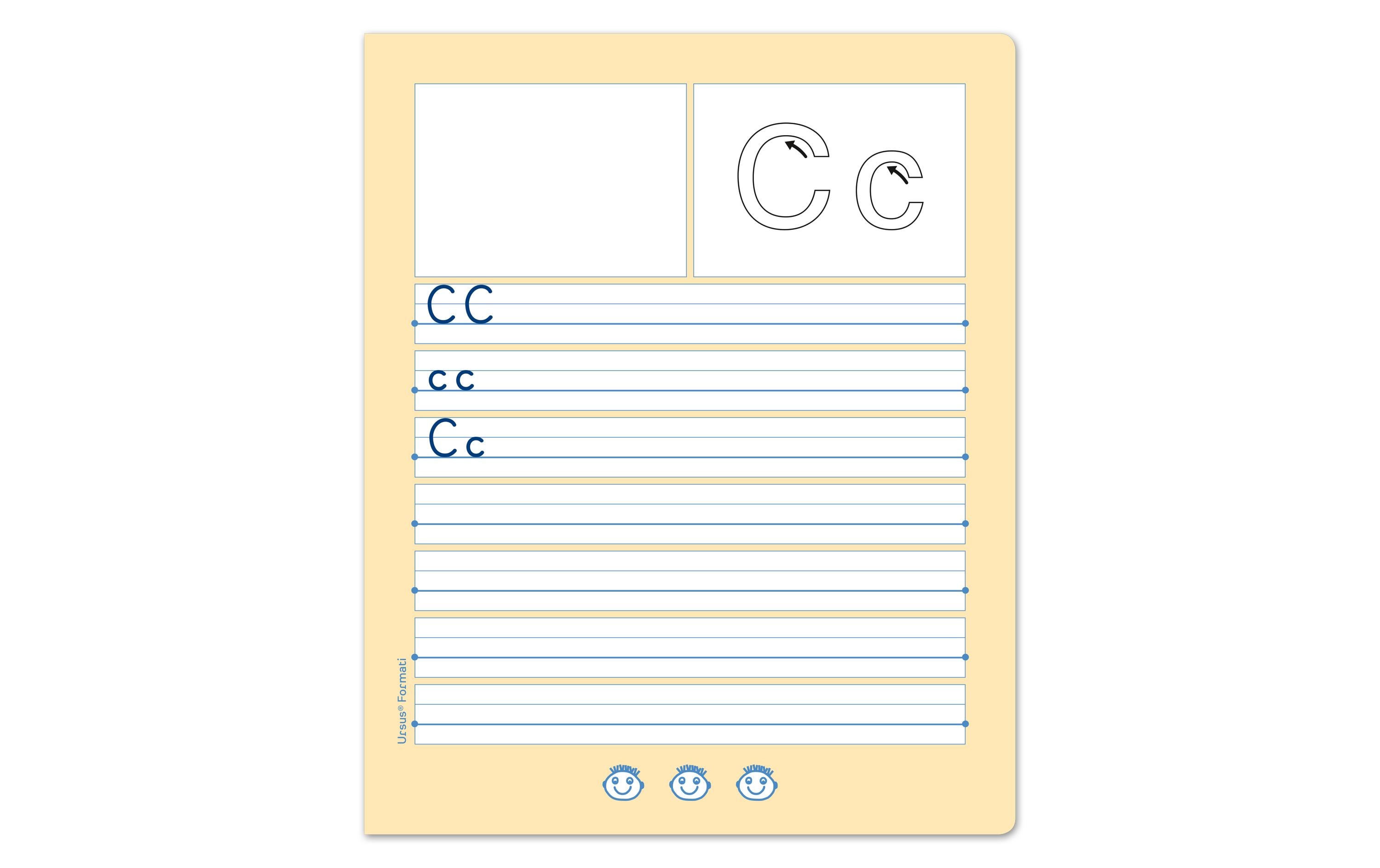 Formati Schulheft Druckschrift B.1, 19.5 x 24 cm, Liniert