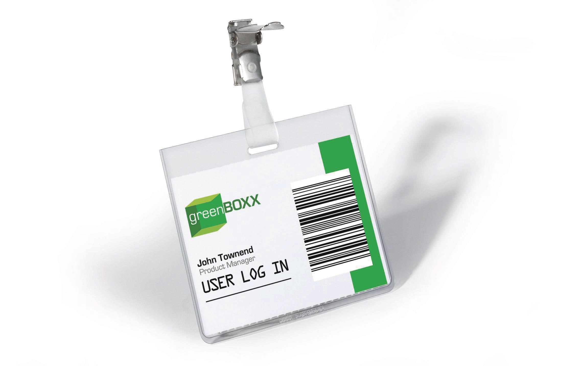 DURABLE Namensschild mit Clip 60 x 90 mm, 25 Stück DURABLE Namensschild mit Clip 60 x 90 mm, 25 Stück